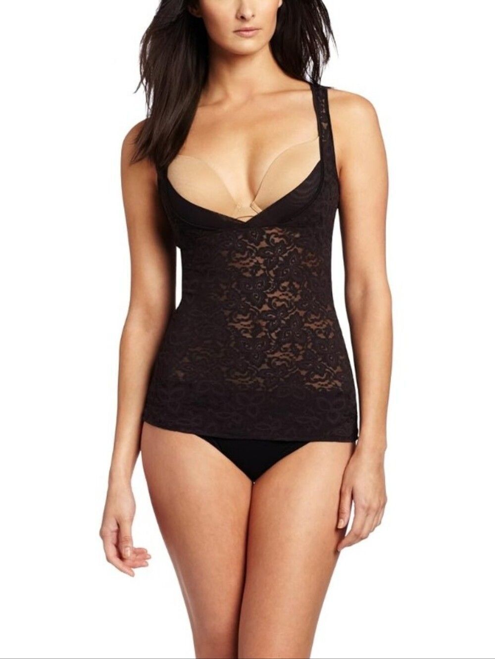 Bali Women's Shapewear Lace 'N Smooth Torset, Black, XL